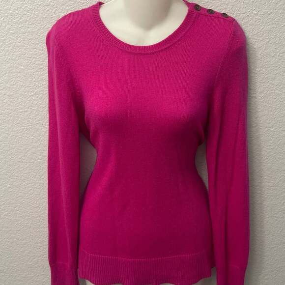 GAP Sweaters - GAP Pink Long Sleeve Knit Sweater Size M
